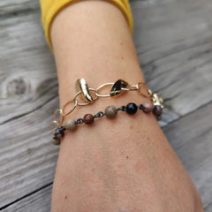 BLÅMUSSLA NÄT 18K armband - Guldviva Jewellery