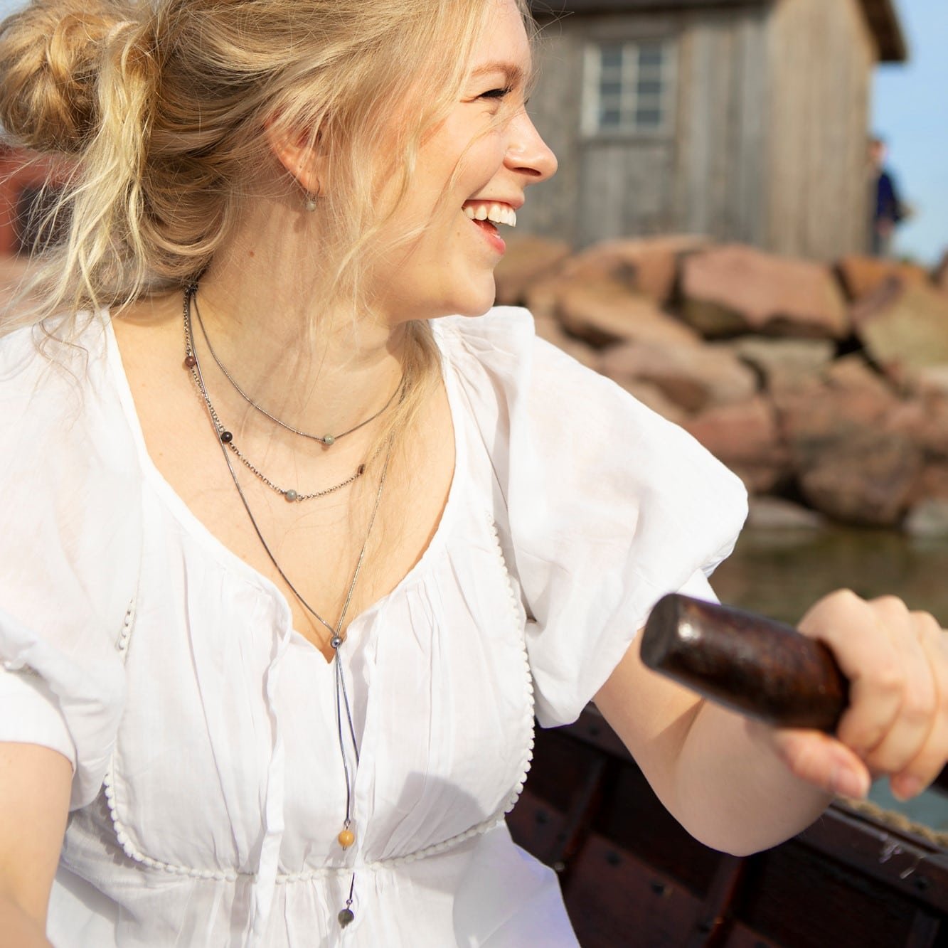 STRAND Pärla fest halsband - Guldviva Jewellery