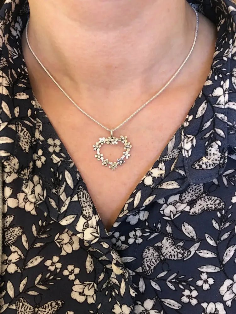 FÖRGÄT MIG EJ HJÄRTA halsband - Guldviva Jewellery