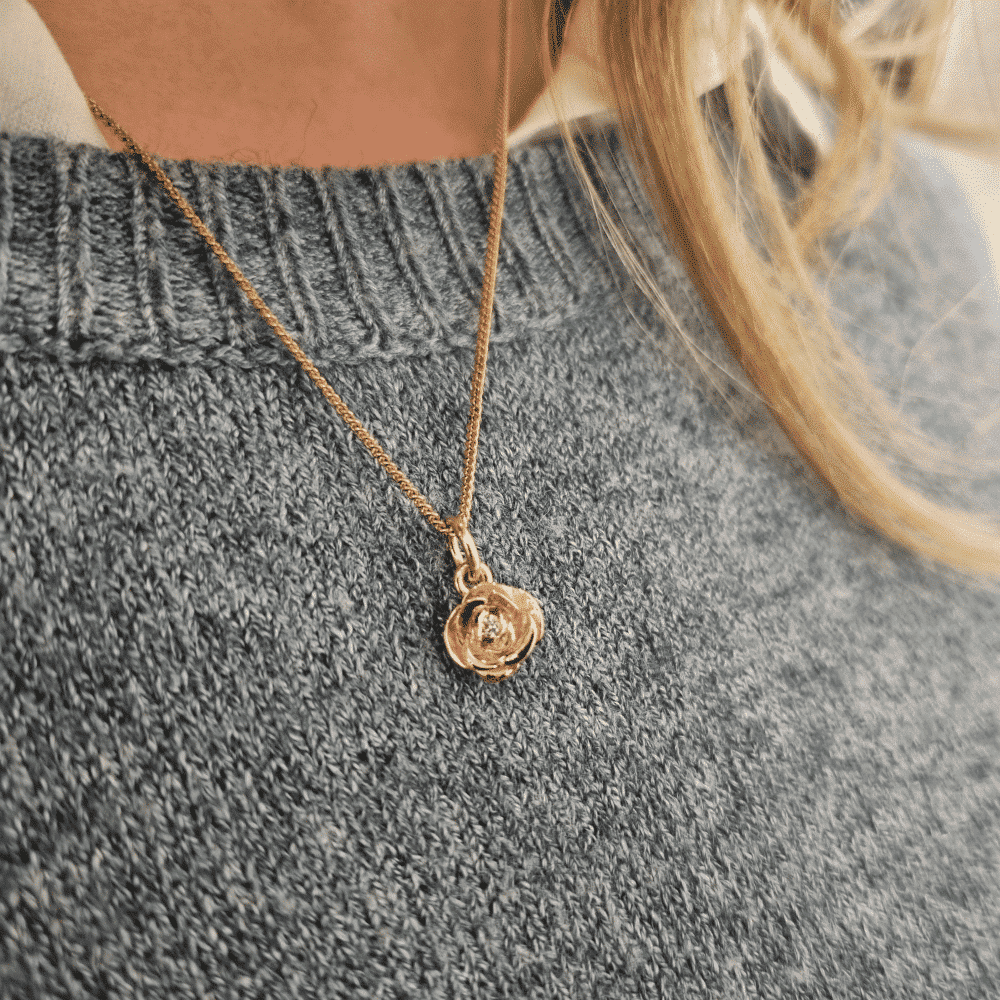 ROS S 18K med diamant - Guldviva Jewellery