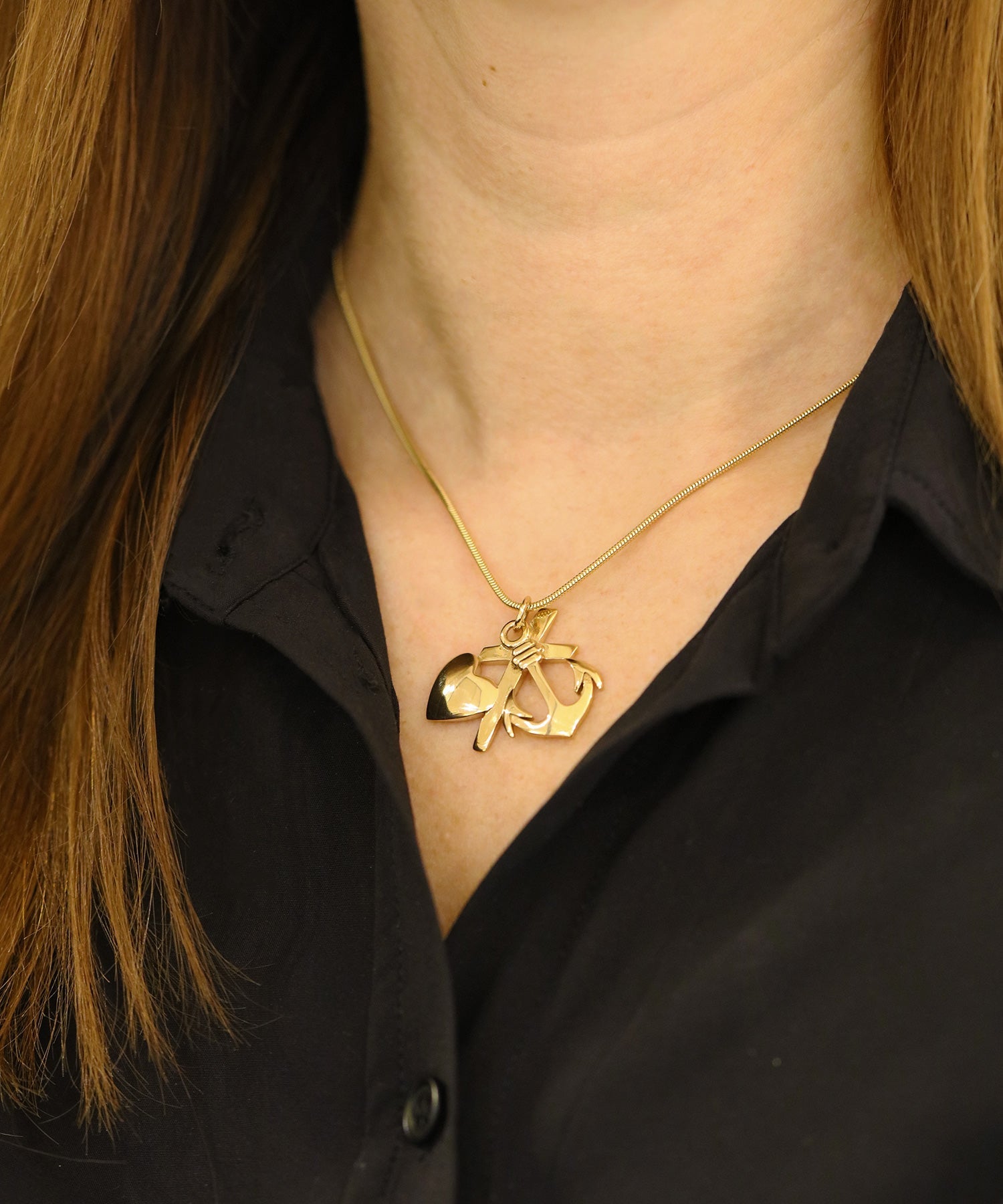 TRO HOPP & KÄRLEK 18K L halsband - Guldviva Jewellery