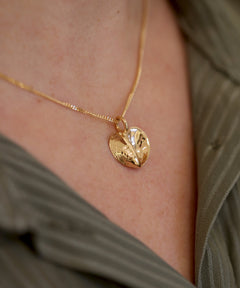 BLÅMUSSLA (Blaumuschel) HEART 18K Halskette - Guldviva Jewellery