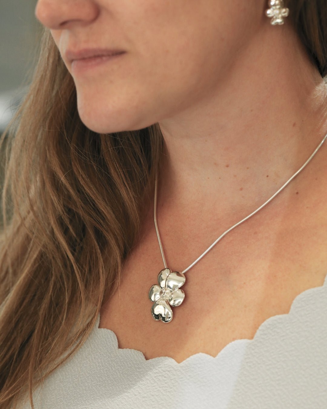 VIOL (Veilchen) Halskette mit Zirkonia - Guldviva Schmuck