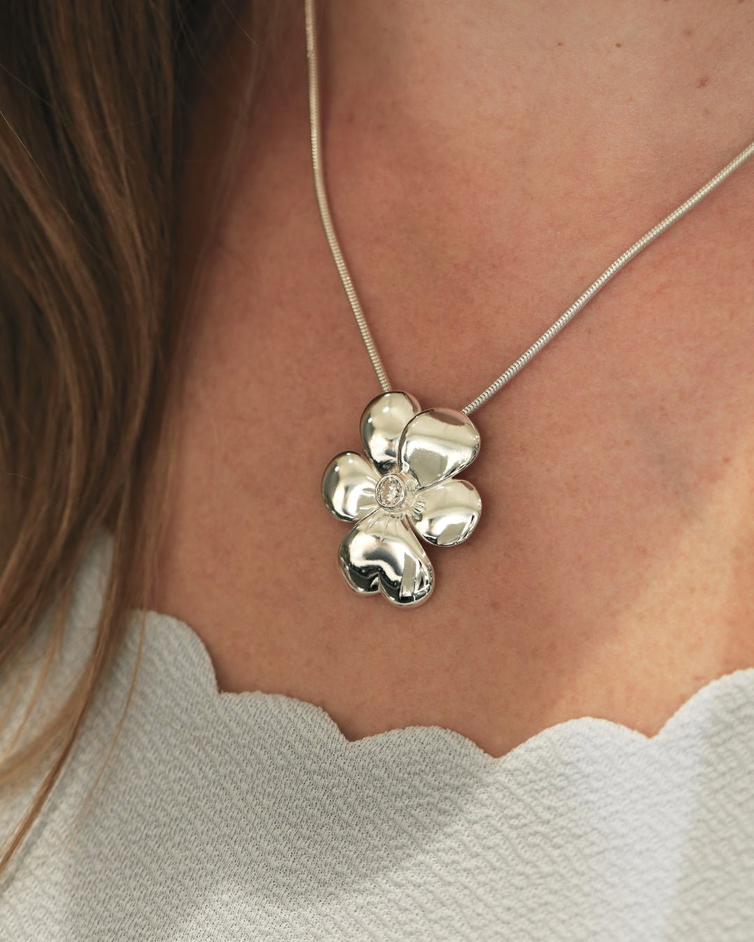 VIOL (Veilchen) Halskette mit Zirkonia - Guldviva Schmuck