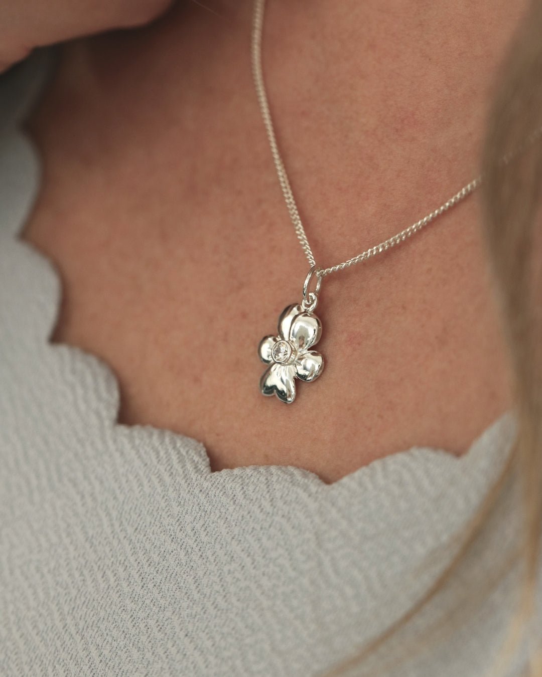VIOL (Veilchen) S Halskette mit Zirkonia - Guldviva Schmuck