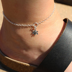 BLÅSIPPA (Hepatica) XS anklet - Guldviva Jewellery