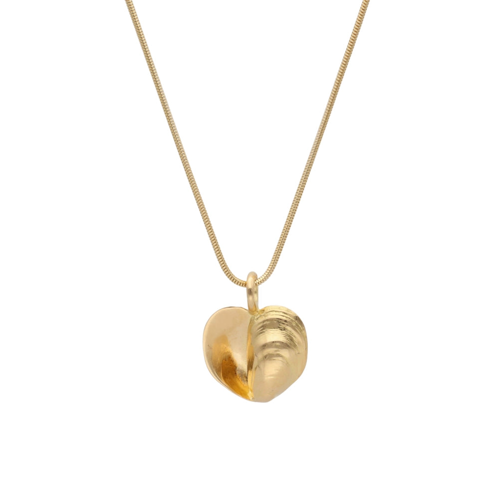 BLÅMUSSLA (Blue mussel) HEART L 18K necklace