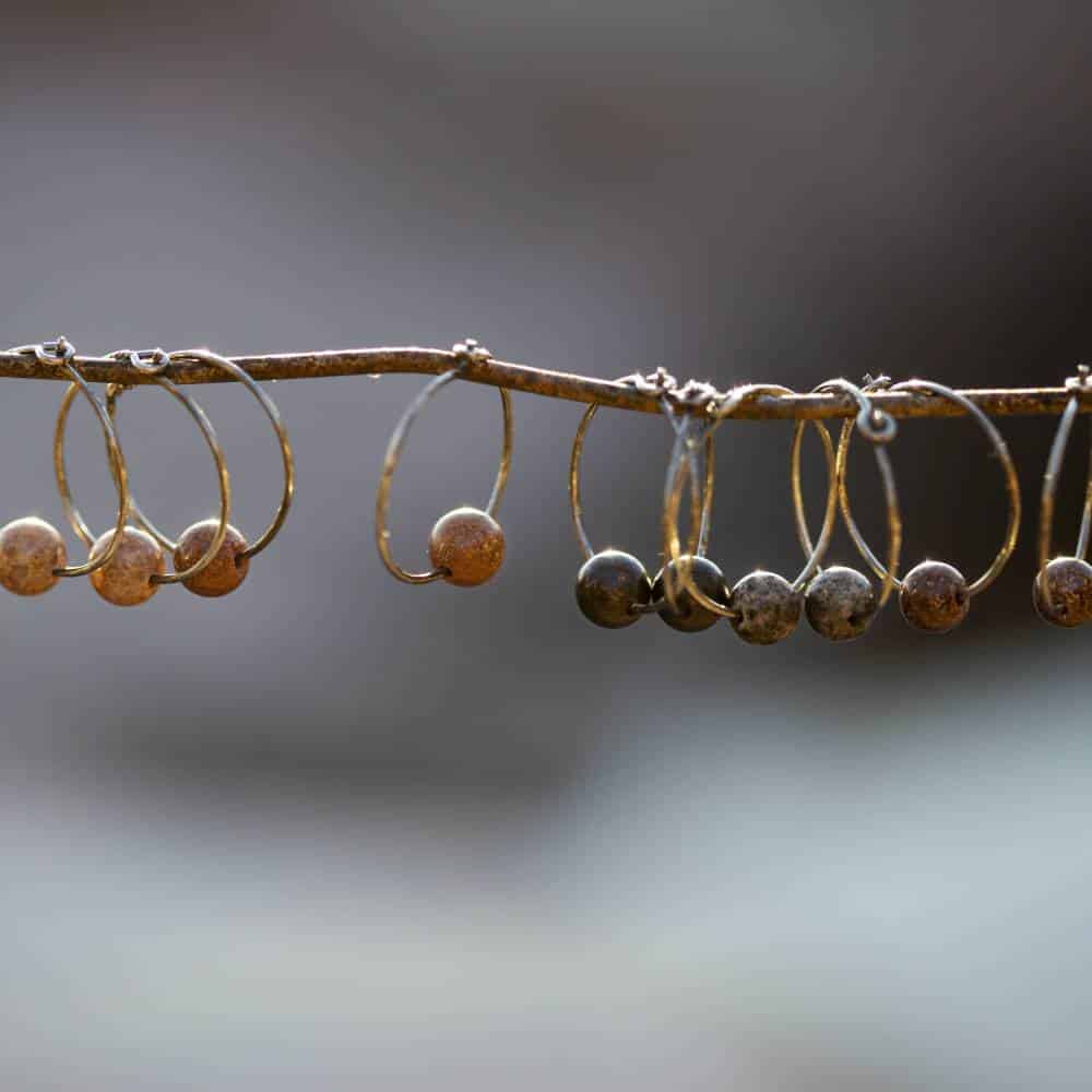 STRAND (Beach) earrings on ring