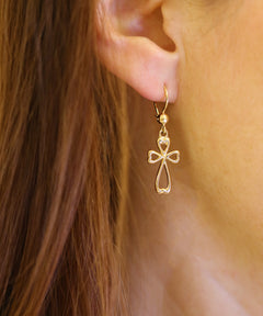 CROSSHEART 18K earrings - Guldviva Jewellery