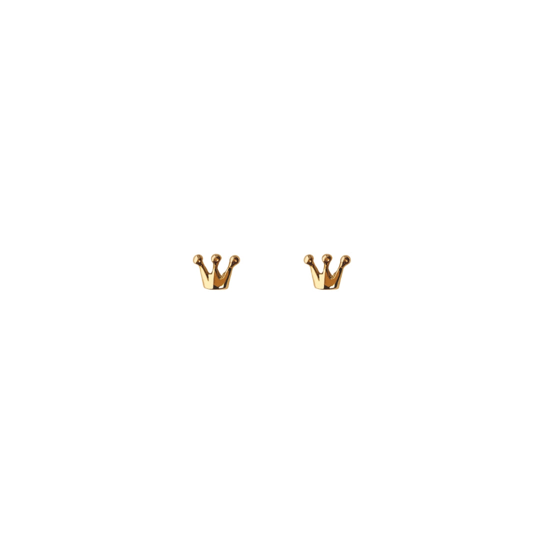 PRINCESS CROWN 18K earstuds