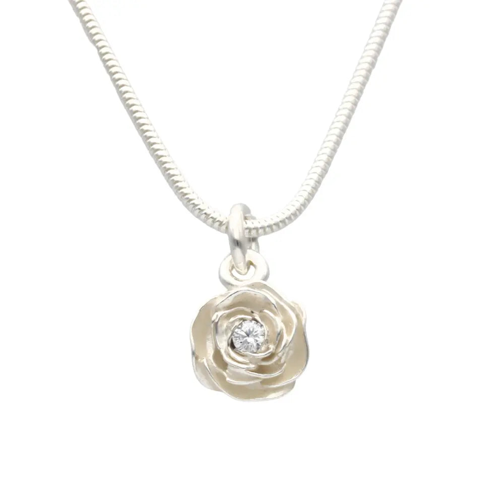 ROS (Rose) necklace with cubic zirconia