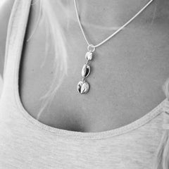 BLÅMUSSLA (Blue mussel) HEART FEST necklace - Guldviva Jewellery