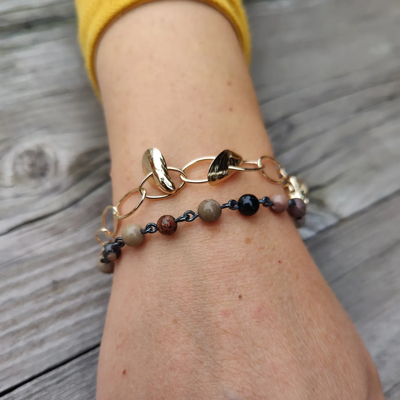 BLÅMUSSLA (Blue mussel) NET 18K bracelet