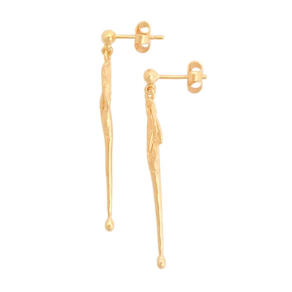 HAVET (The Sea) 18K carbon pin earrings-1871