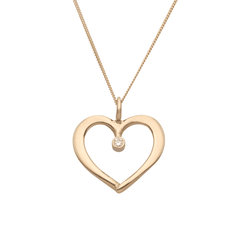 HJÄRTLIG (Hearty) L 18K necklace with diamond - Guldviva Jewellery