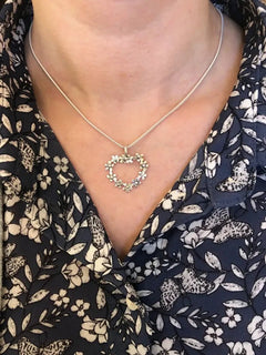 FÖRGÄT MIG EJ (Forget Me Not) HEART necklace - Guldviva Jewellery