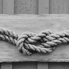 RÅBANDSKNOP (Reef Knot) HEART necklace - Guldviva Jewellery