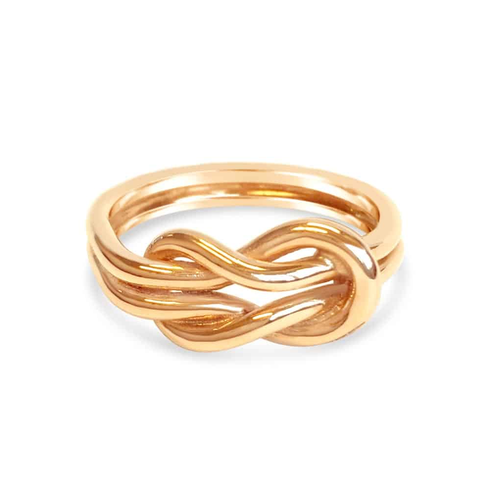 RÅBANDSKNOP (Reef Knot) ROBUST 18K ring-0