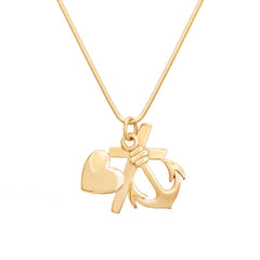 TRO HOPP & KÄRLEK (Usko, Toivo & Rakkaus)  Kaulakoru 18K L - Guldviva Jewellery