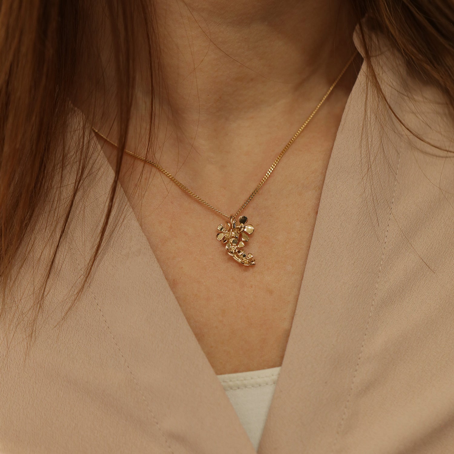 Collier fleur de pommier 18K S