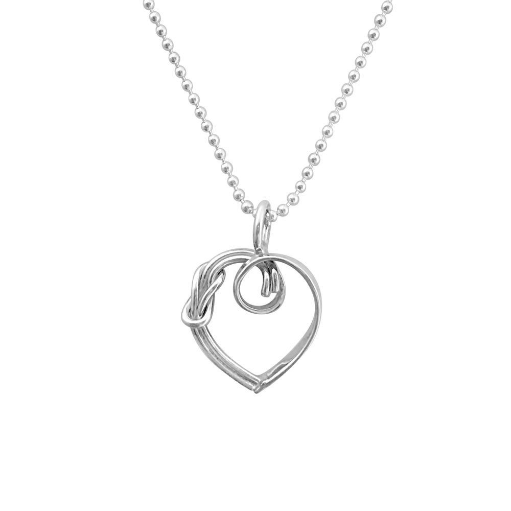 Collier RIBBON BUTTON HEART S