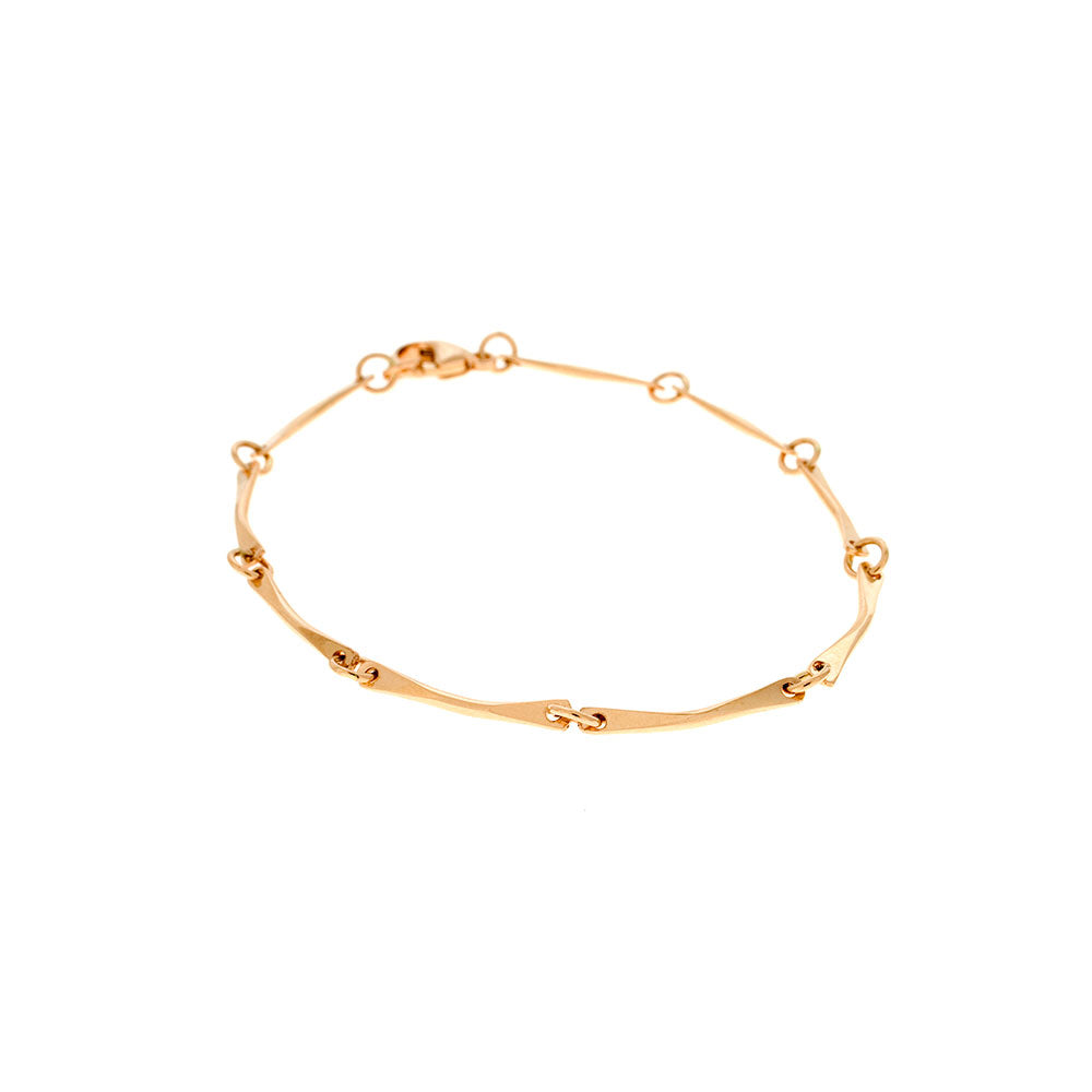 Bracelet en chaîne de troncs forgés 18K