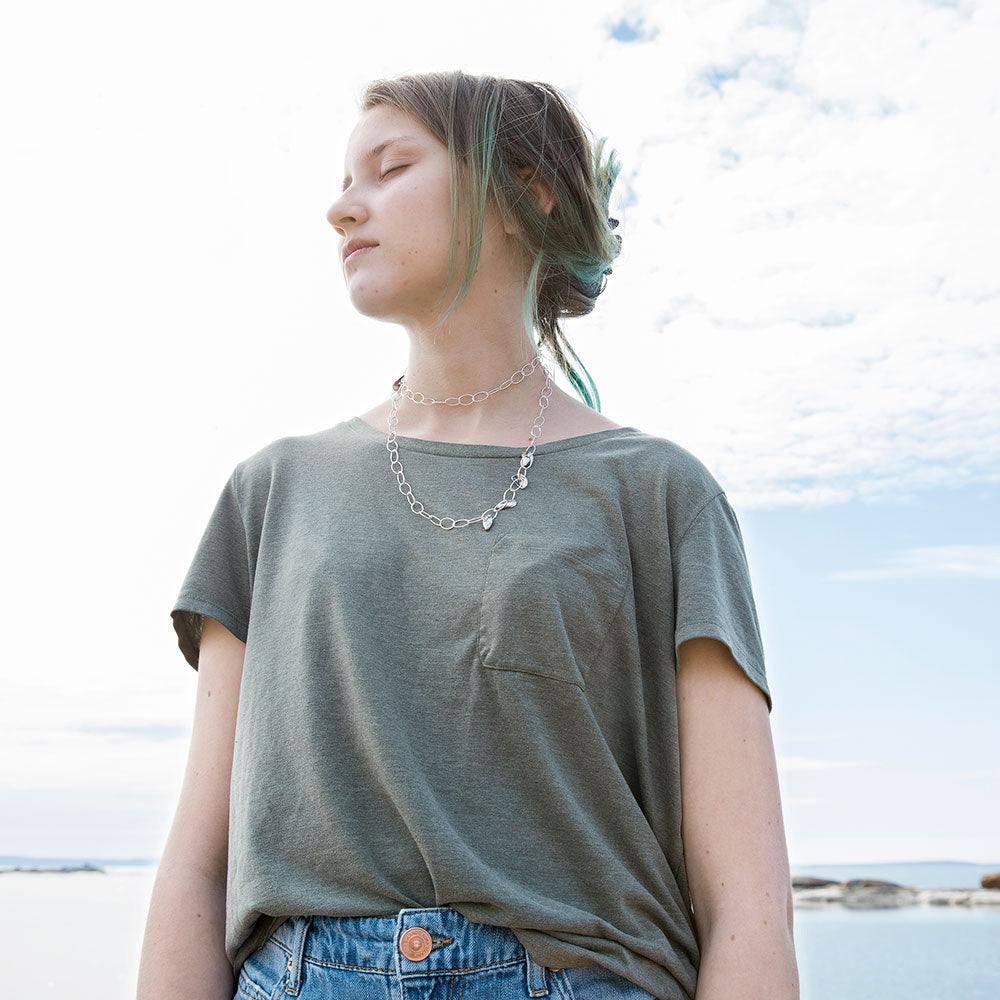 Collier en filet de moules bleues