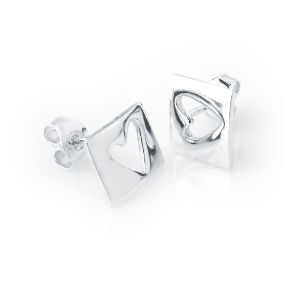 Boucles d'oreilles CŒUR sur pin-0