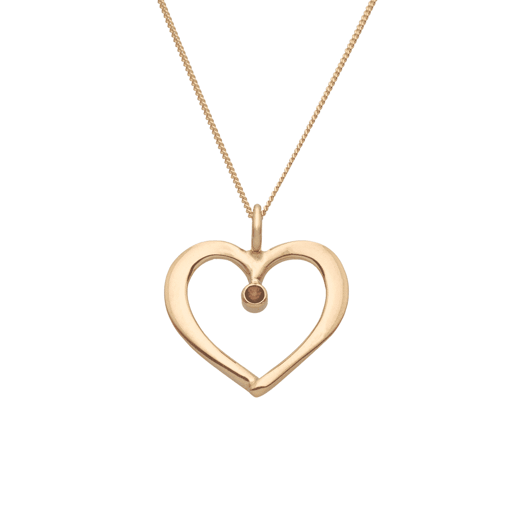 Collier Heartfelt L 18K avec grenat de Laponie