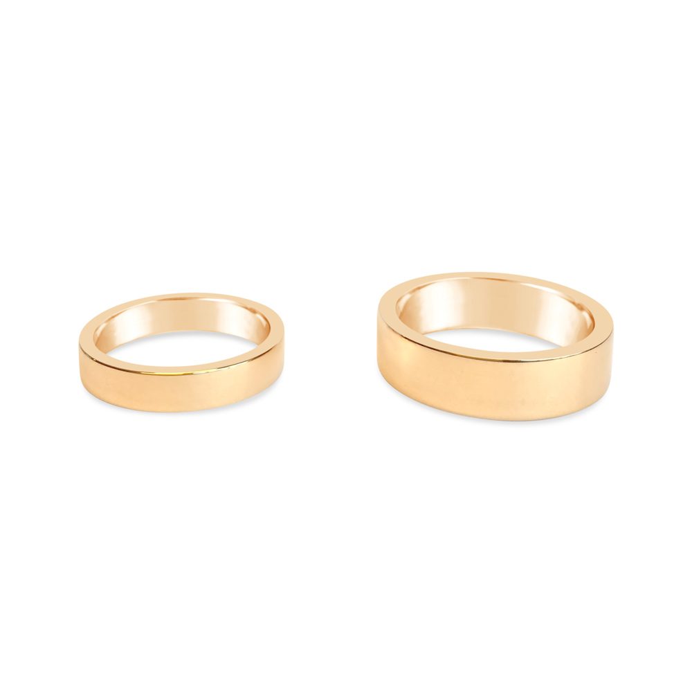 RING Rektangulær 18K 4 mm-1677